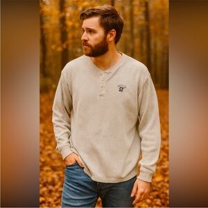 Vintage Big Dogs Ribbed Henley